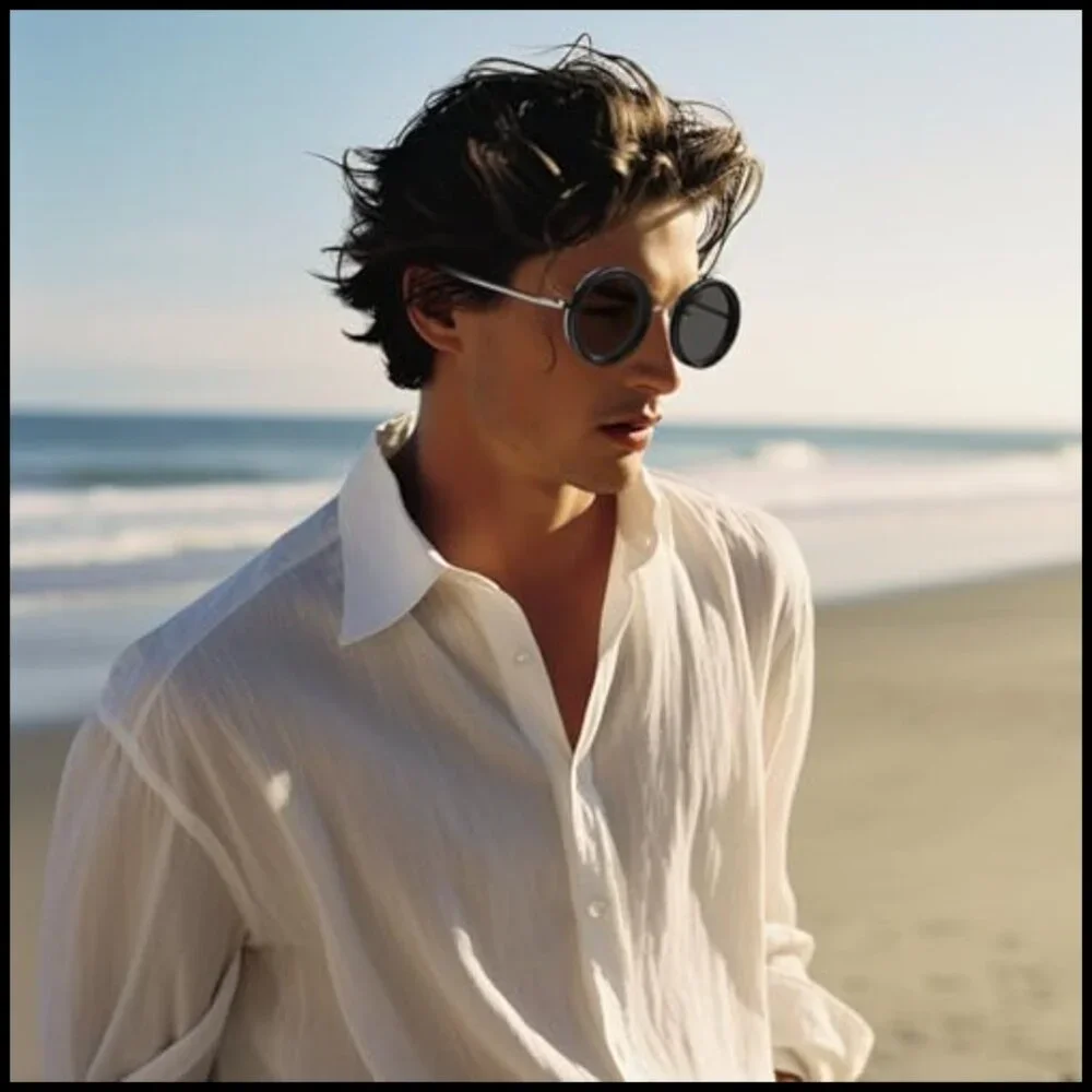 Adjustable Tint Polarized Sunglasses with Round Frame